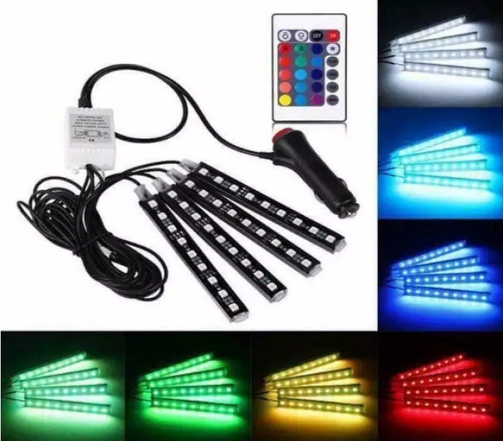 Đèn led gầm loại 9 led cảm biến âm thanh, 9led độ gầm ghế theo màu