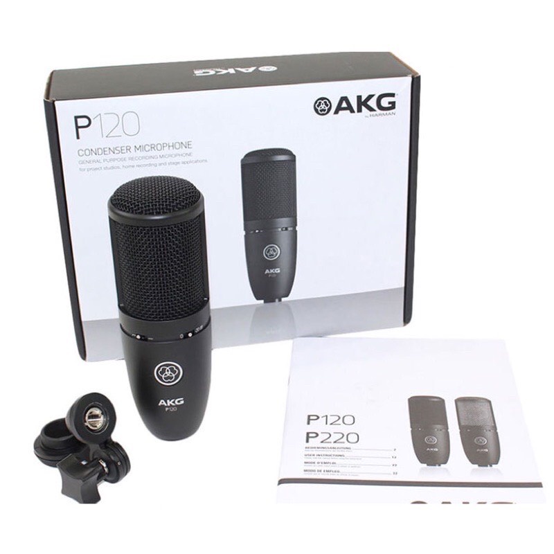 AKG P120 Micro Vocal Condenser Thu Âm Phòng Studio, Mic Biểu Diễn Microphone Cardioid