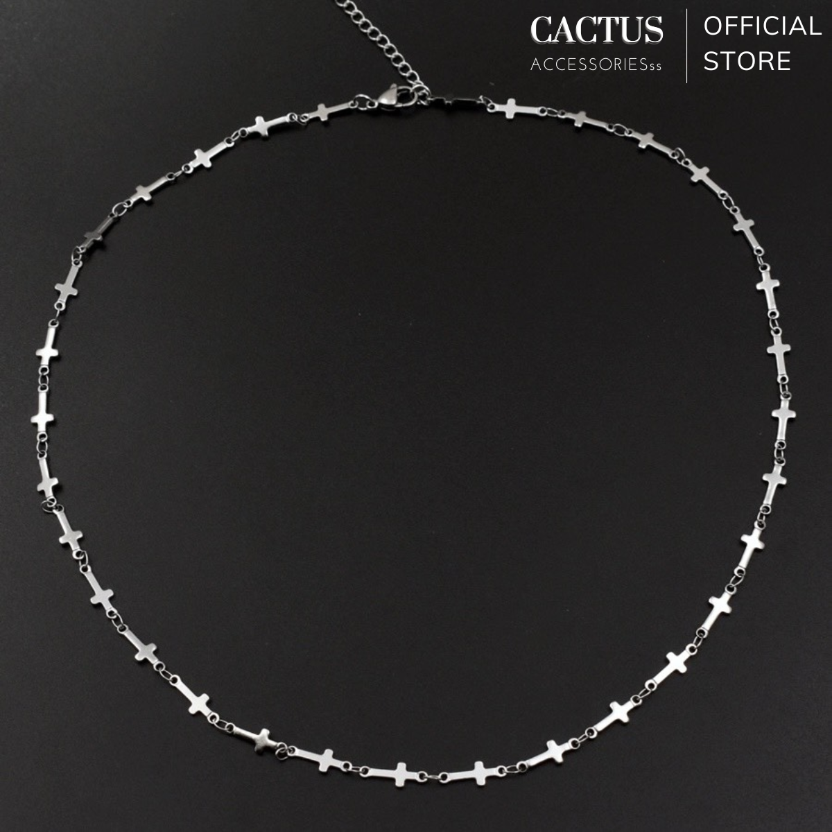 Dây chuyền choker thánh giá cross thép titan