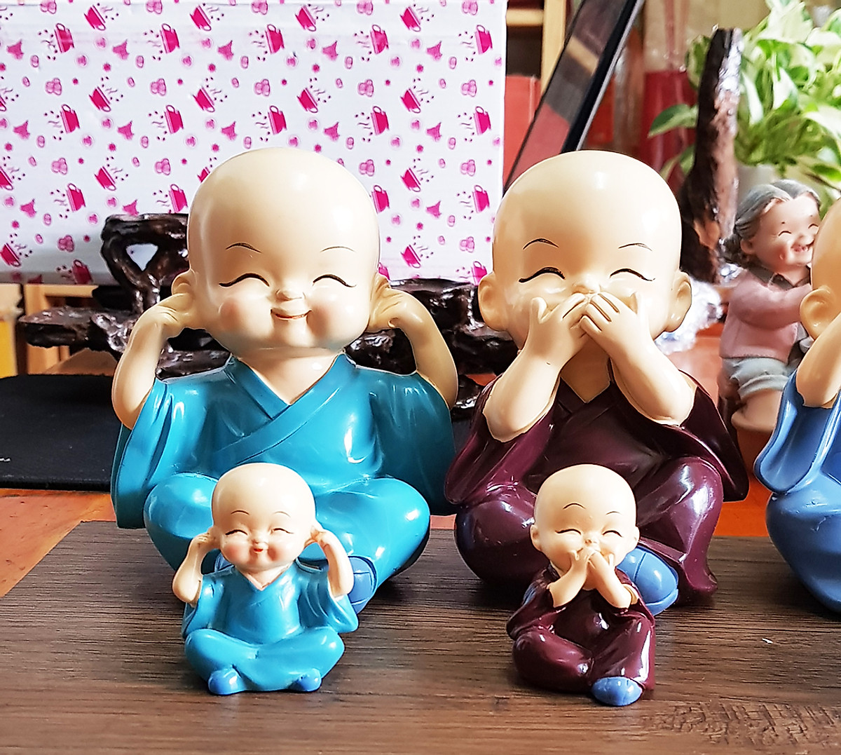[HCM]Bộ 04 tượng Tứ Không size to  13cm
