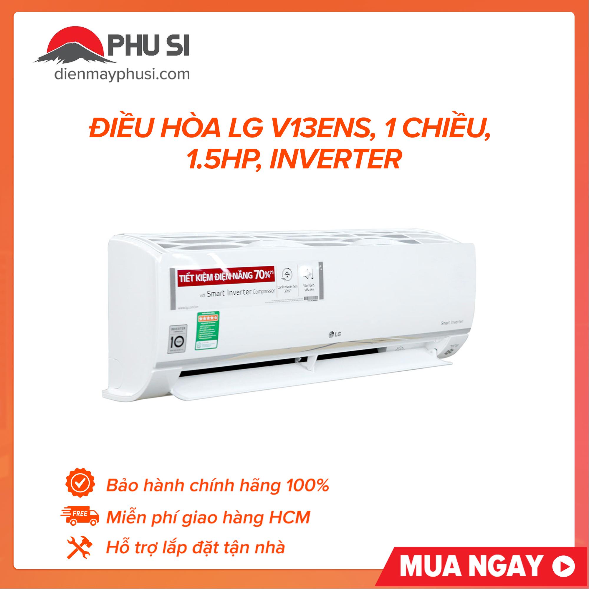 [Trả góp 0%]Điều hòa LG V13ENS 1 chiều 1.5HP Inverter