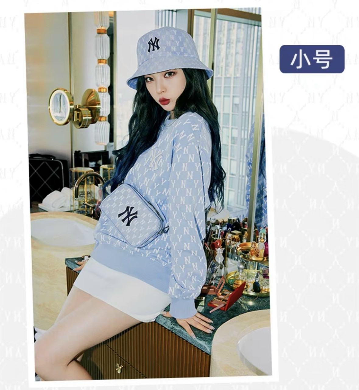 Túi đeo chéo nữ MLB dáng vuông size 23cm HC
