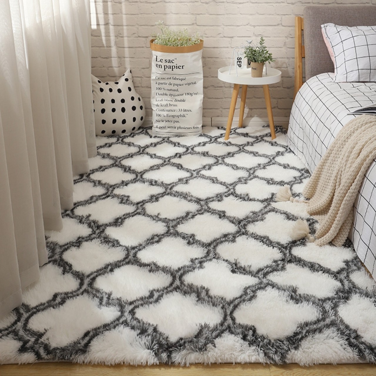 Thảm Lông Dài Cao Cấp Độ Dày 4Cm Kích Thước 1m6x2m