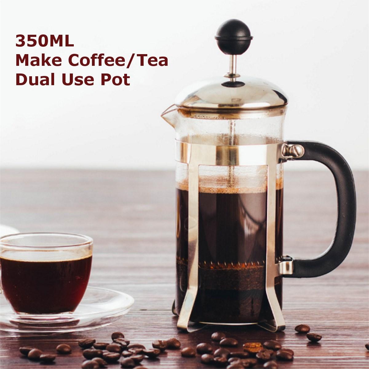 Bình Pha Cafe Kiểu Pháp 350ml - Bình pha cà phê french press - Dùng để pha trà hay cà phê theo phương pháp French press ép cà phê - Thiết kế tinh gọn, hiện đại - Chất liệu cao cấp