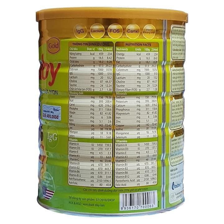 (Quét mã Tích xu) Sữa non ColosBaby Gold 2+ 800g (trẻ từ 2 tuổi trở lên)