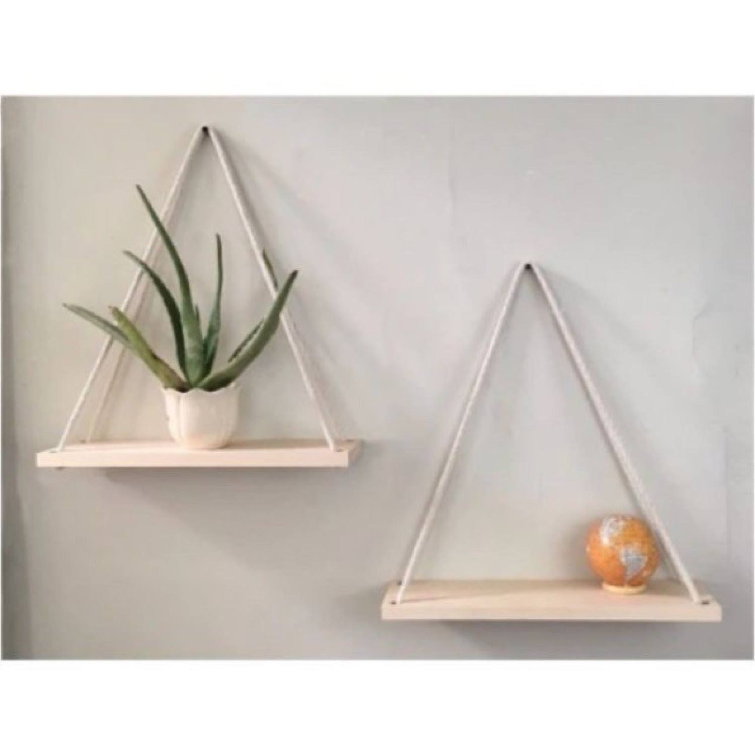 kệ gỗ treo tường kèm dây