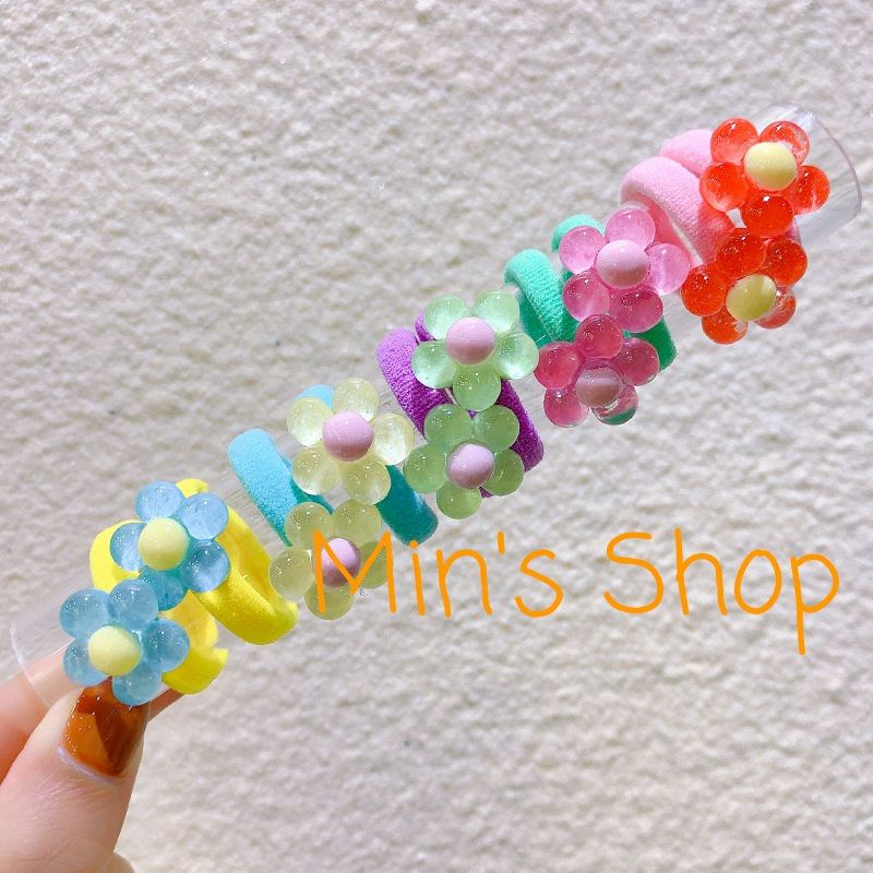 Set 10 thun cột tóc hình xinh xắn cho bé (giao mẫu ngẫu nhiên)