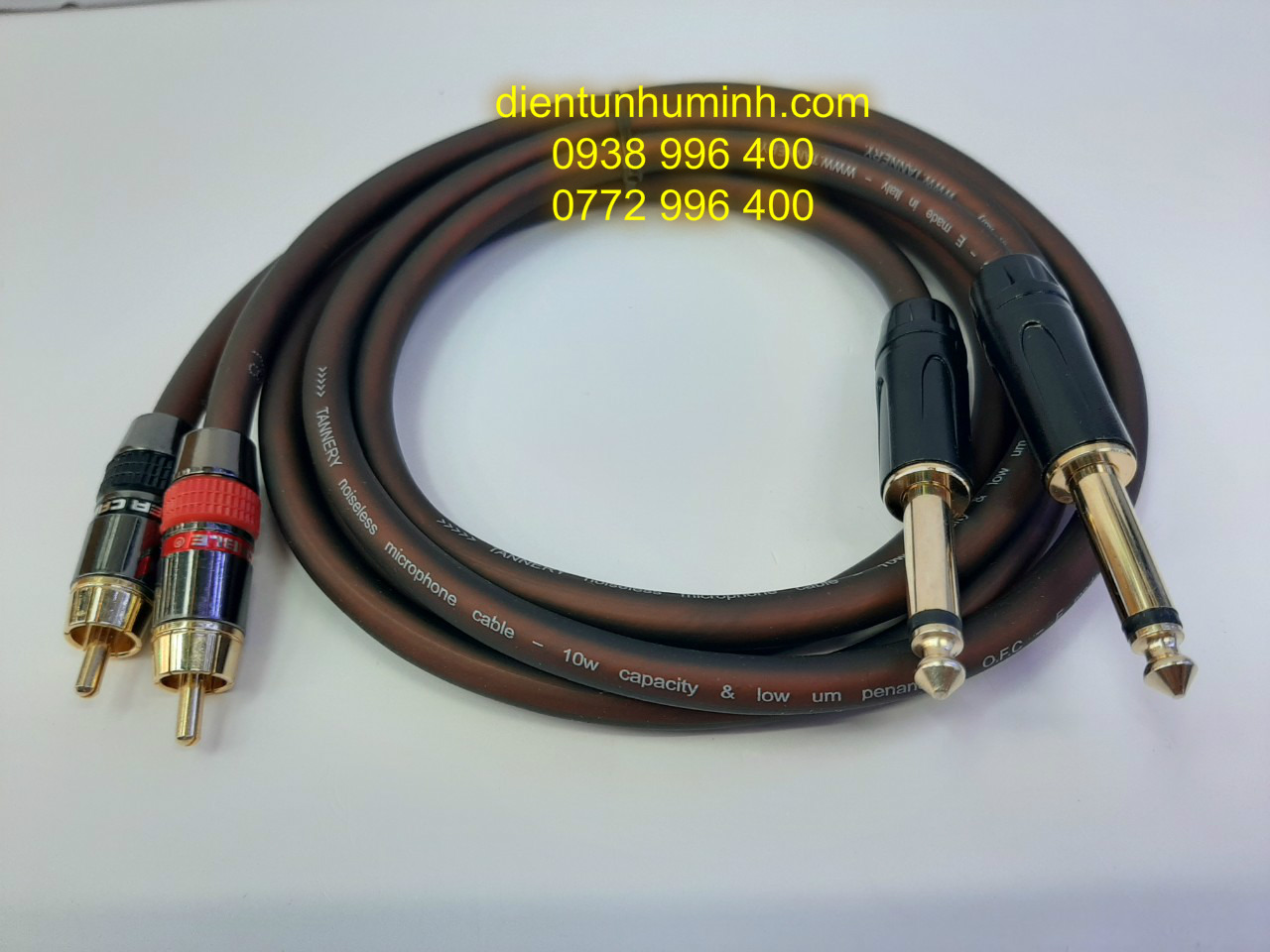 Cặp dây zack cáp 6.5mm ra av 1m