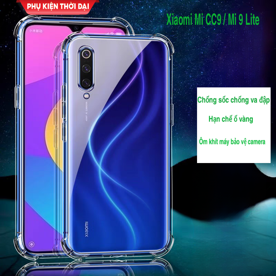 Ốp lưng Xiaomi Mi CC9 / Mi 9 lite dẻo trong mỏng cao cấp ôm khít máy bảo vệ camera