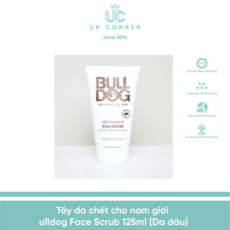 Tẩy da chết cho nam giới Bulldog Face Scrub 125ml (Da dầu) giá rẻ
