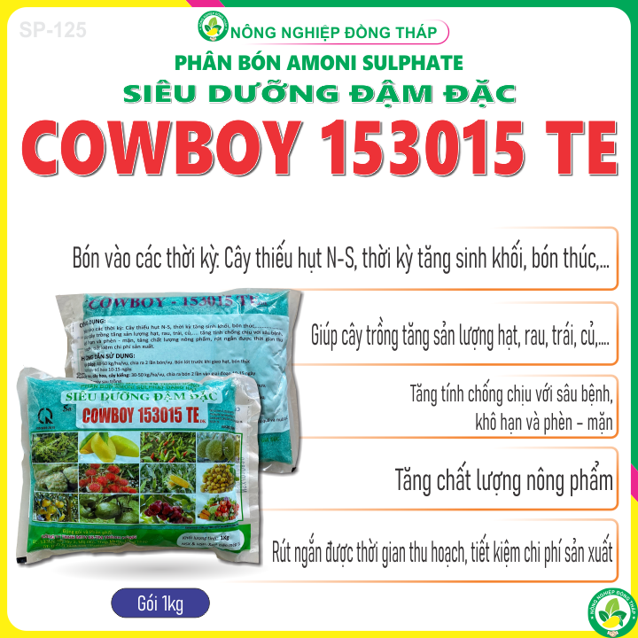 Phân Bón Amoni Sulphate Dạng Hạt Siêu Dưỡng Đậm Đặc 153015 TE (gói 1kg)
