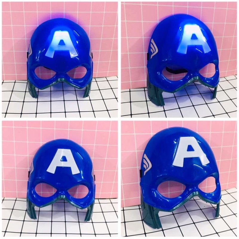 Mặt nạ Captain America có đèn hoá trang / mặt nạ siêu anh hùng đội trưởng mỹ