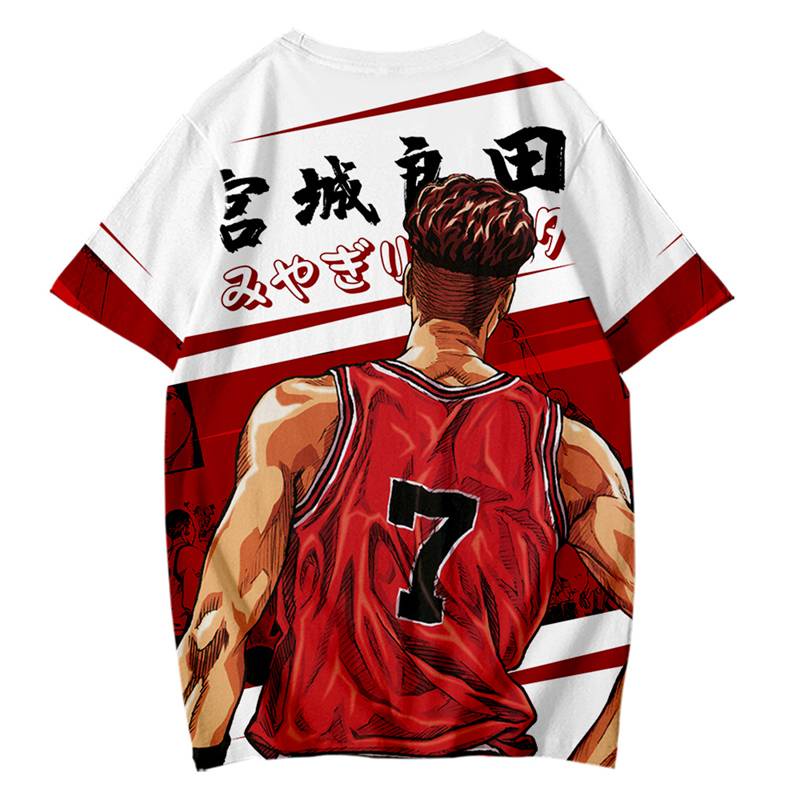 Áo Thun Tay Ngắn Dáng Rộng In Hình SLAM DUNK Thời Trang Mùa Hè Cho Nam Và Nữ