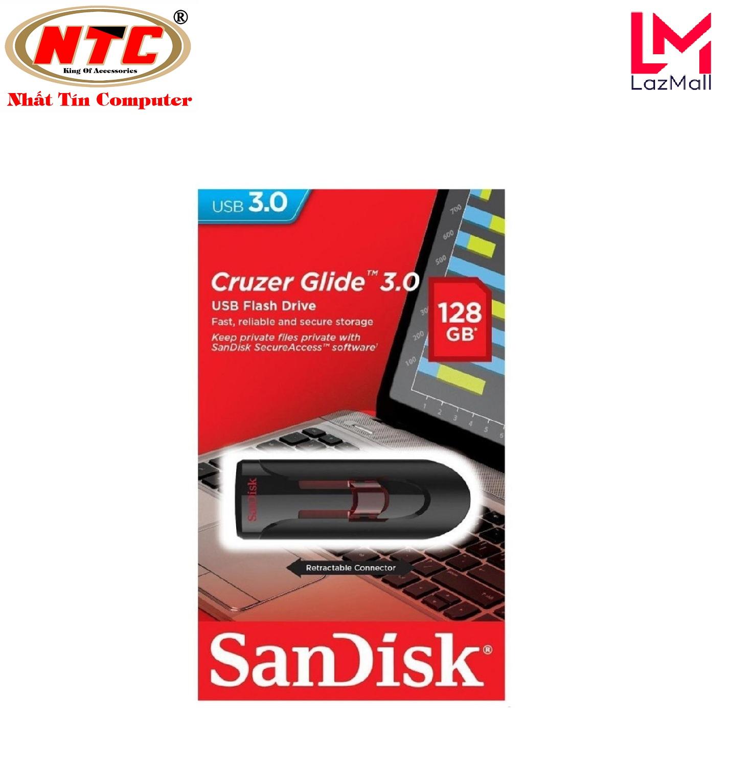 USB 3.0 SanDisk Cruzer CZ600 128GB 100MB/s (Đen)