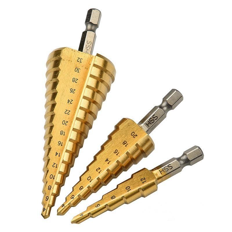 bộ 3 mũi khoan nón - cỡ lớn