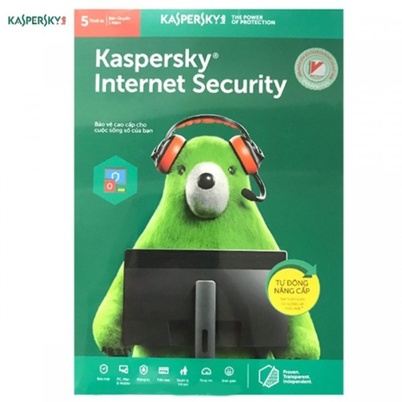 Bảng giá Phần mềm Kaspersky Internet Security - 5PC/1Năm Phong Vũ