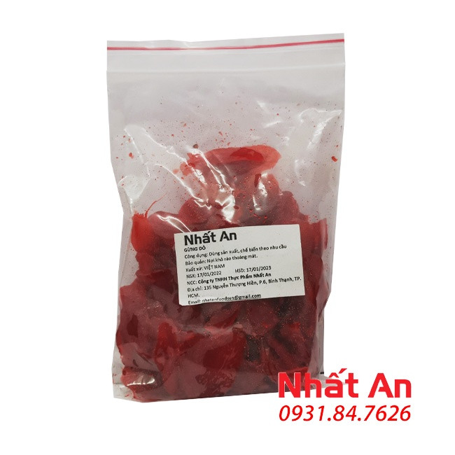 Mứt gừng đỏ bánh trung thu