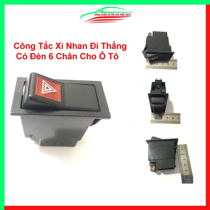 Công tắc xi nhan đi thẳng có đèn 6 chân cho ô tô xe hơi