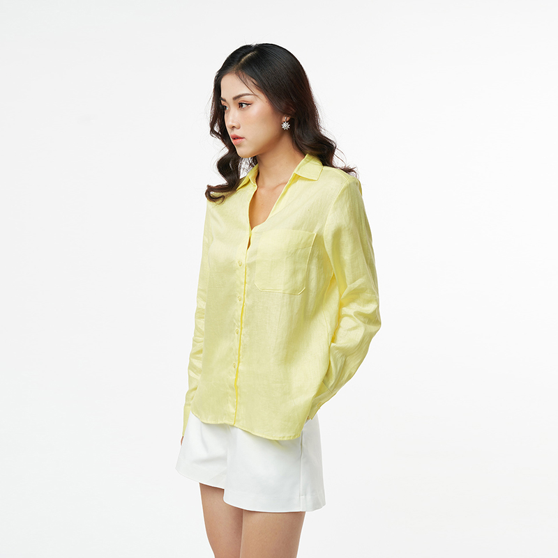 N&M Áo sơ mi linen Nữ tay dài 2203021