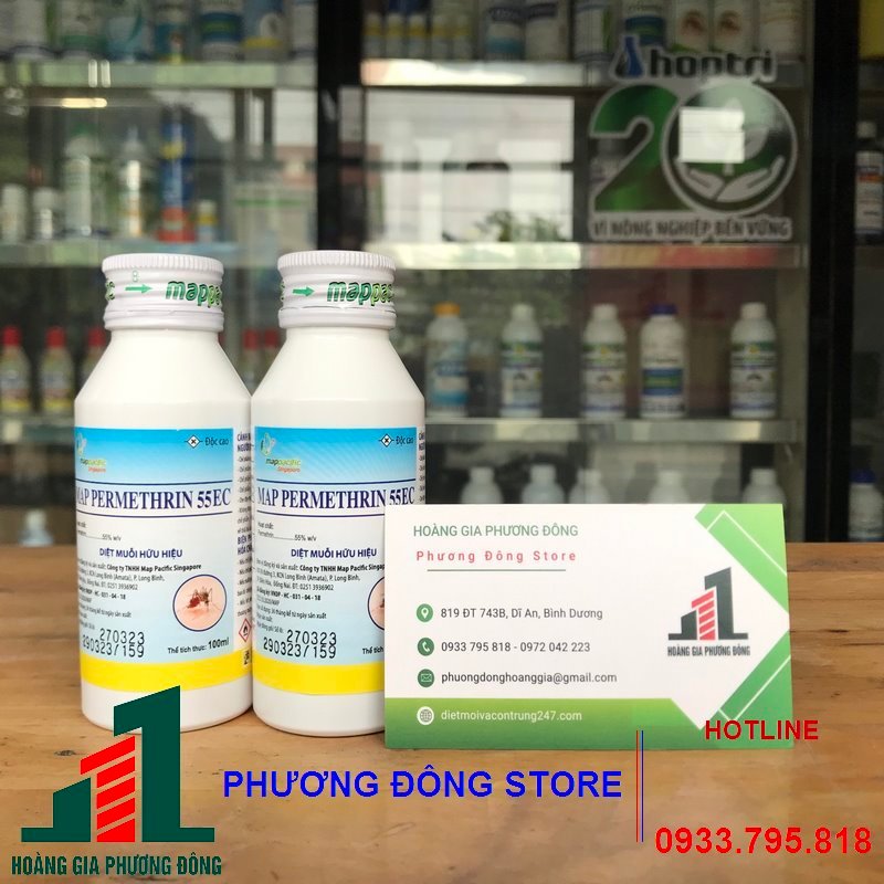 Thuốc diệt muỗi và côn trùng MAP PERMETHRIN 55EC chai 100ml
