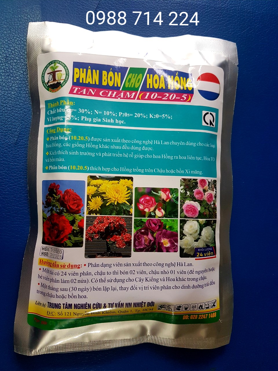[HCM]phân bón cho hoa hồng tan chậm (10-20-5) bịch 24 viên