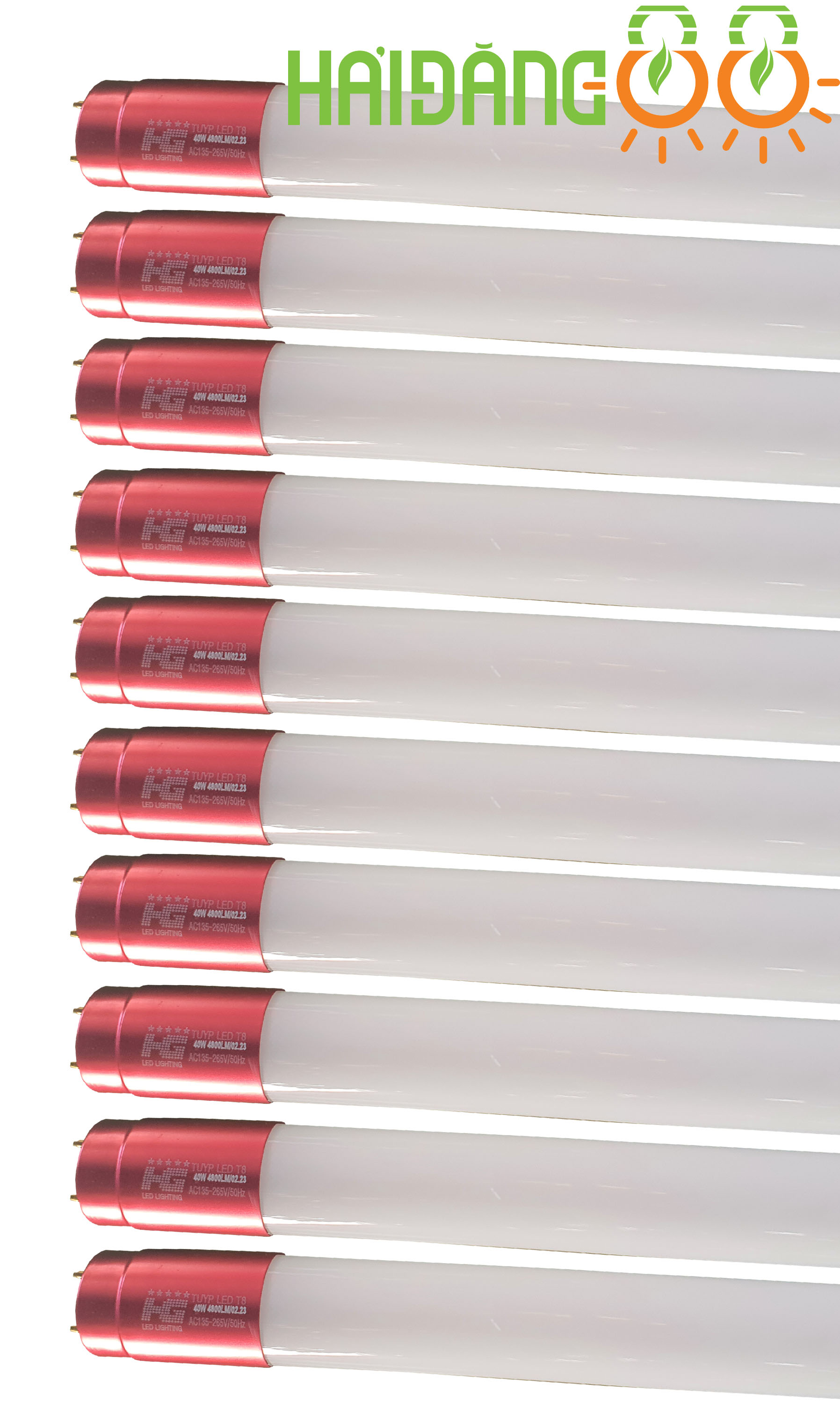 Combo 10 Bóng đèn led Tuýp thủy tinh 40W HG  1,2m ánh sáng trắng
