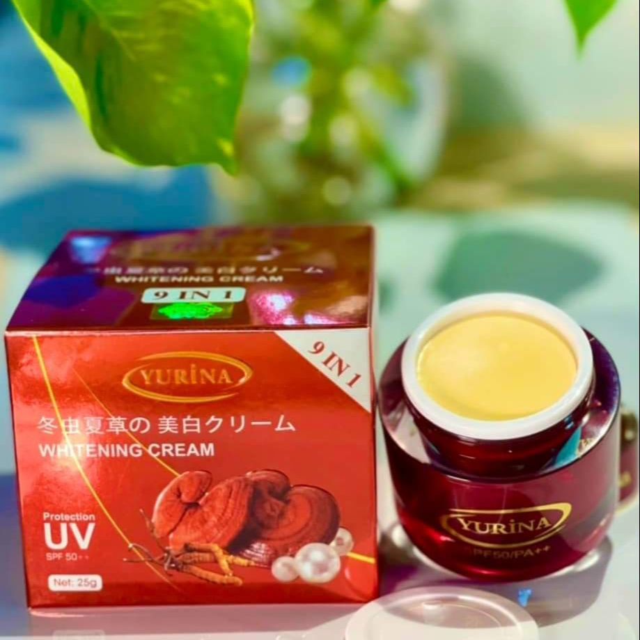 Kem yurina đông trùng hạ thảo - linh chi, ngọc trai, collagen 9 in 1 dành cho da nám
