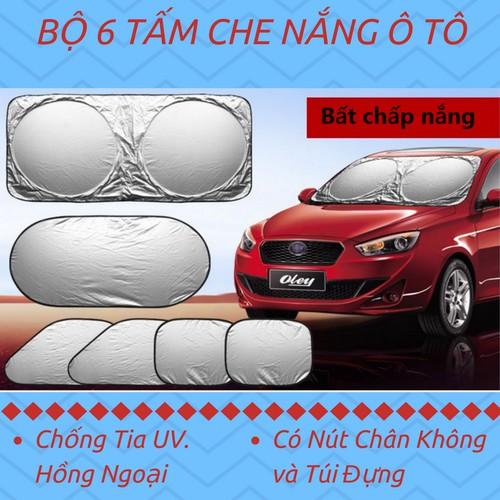 Bạt che nắng ô tô, Bộ 6 tấm bạc che nắng phản quang ô tô nhập thái lan