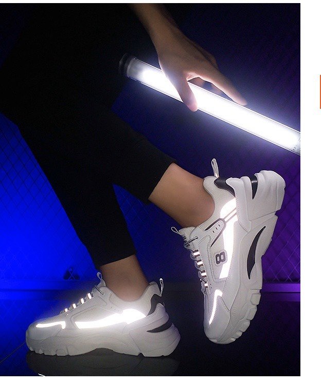Giày thể thao sneaker nam Viền Số 8 Phản Quang