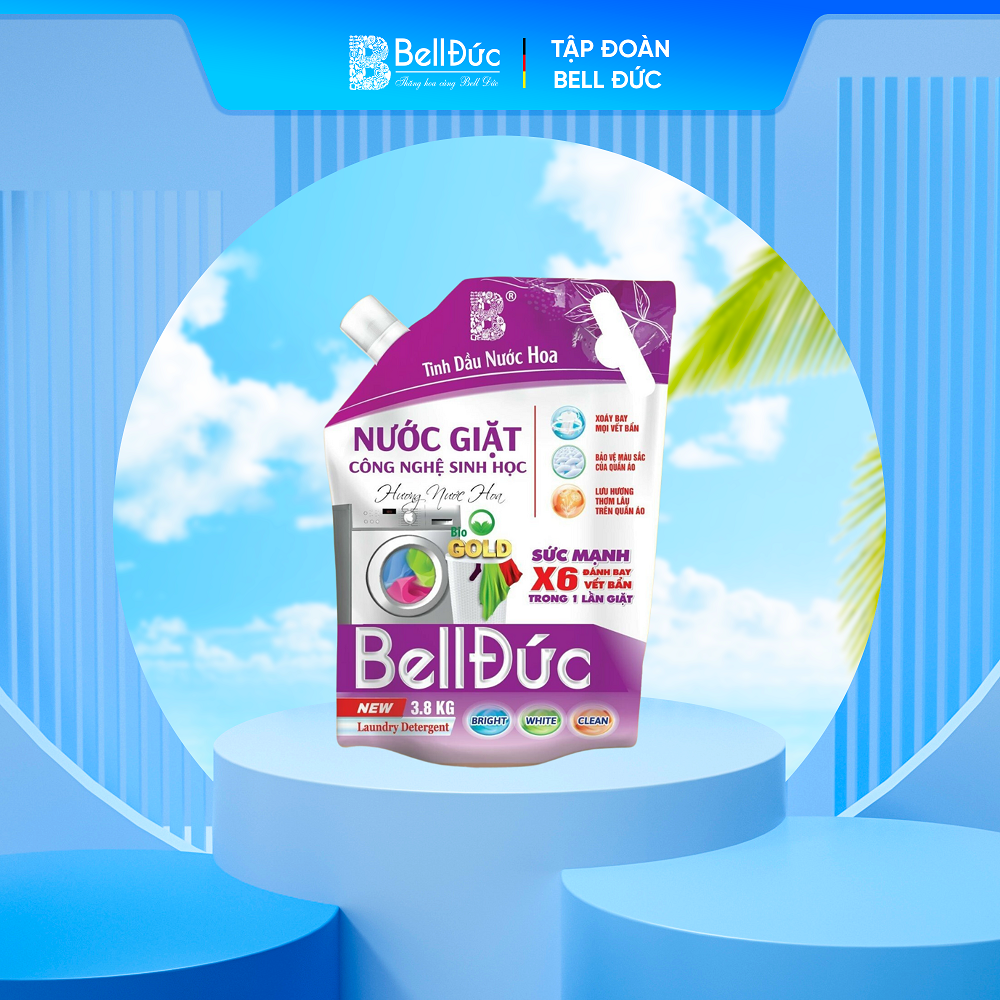 Bd1104 - túi nước giặt sinh học bell đức 3,8kg tím