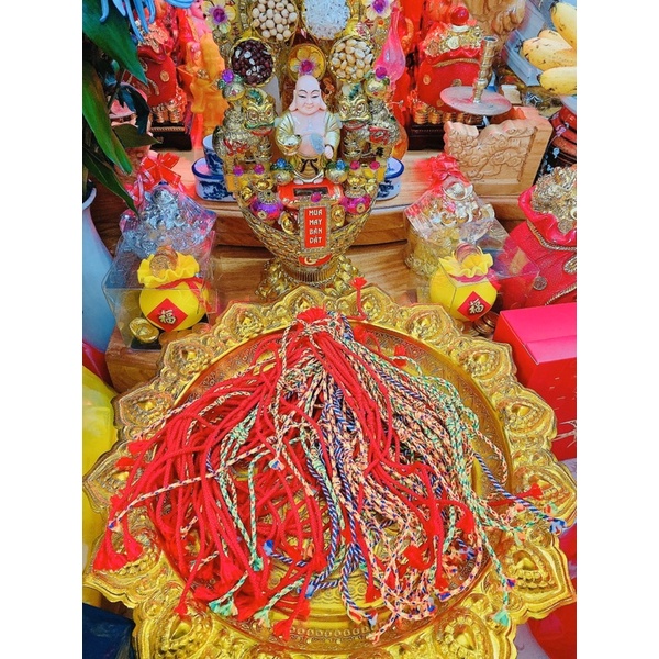Dây Chỉ Đỏ Cầu Vòng May Mắn Thủ Công Thái Lan