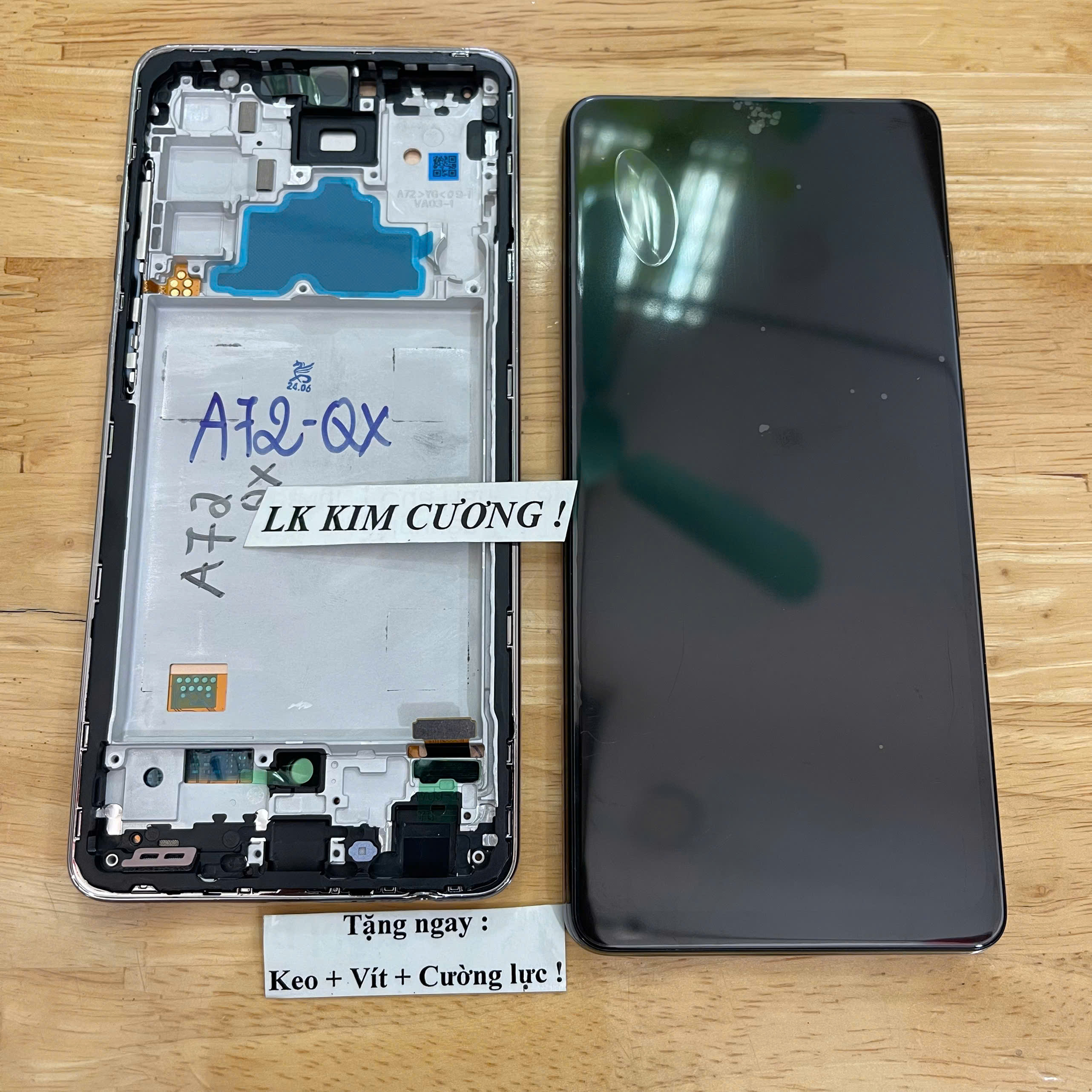 Màn hình samsung A72 / A725F - liền khung - mã QX