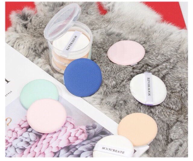 Một hộp 7 bông đánh phấn cushion cao cấp Maycreate full box MX