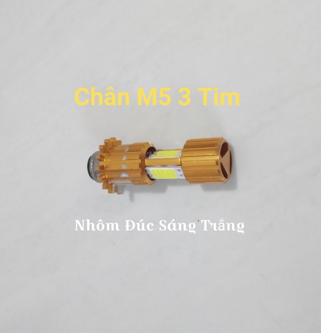Đèn Led Pha Cos Chân M5 Xe Máy Ánh sáng Trắng
