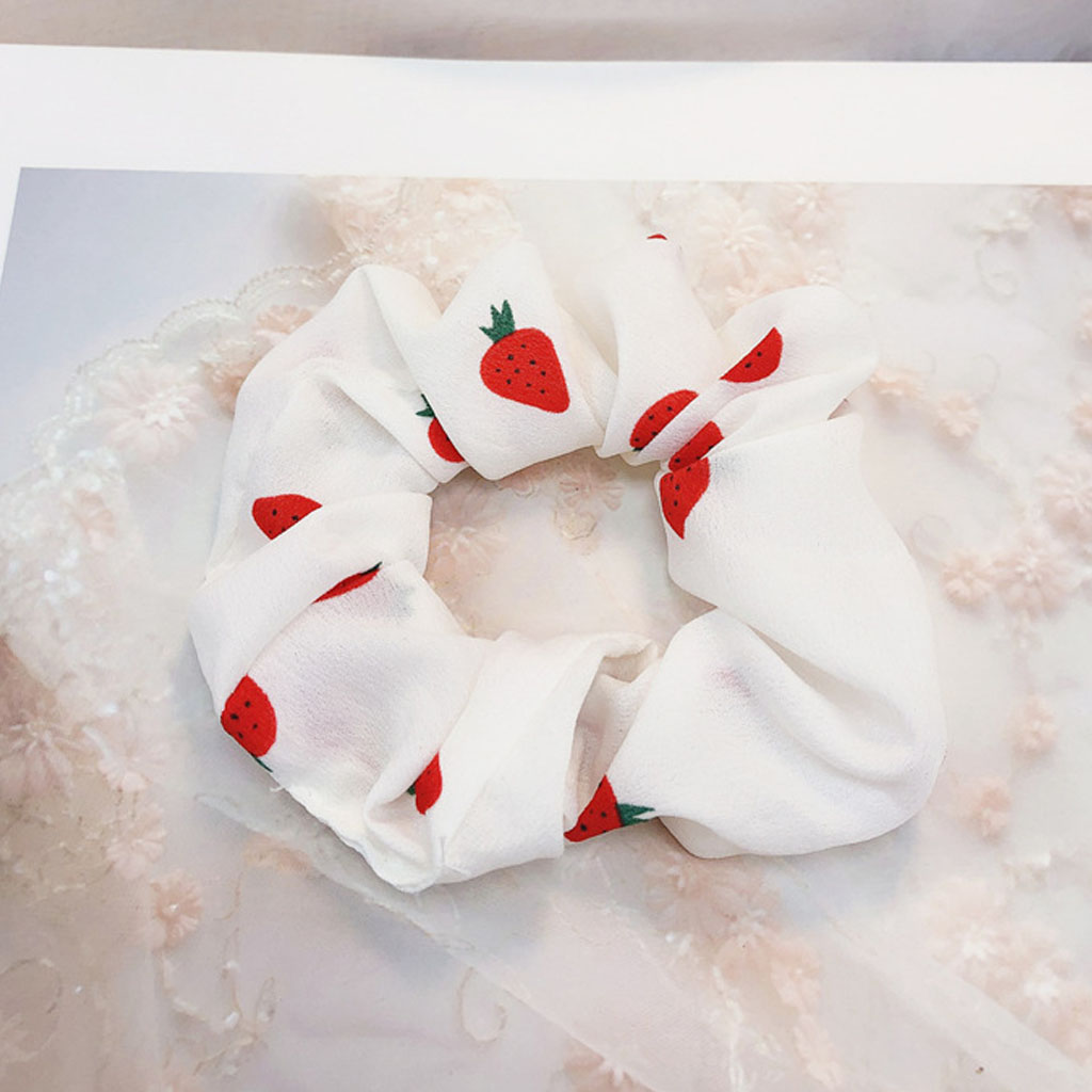 Cột tóc vải Scrunchies Dâu Tây dễ thương CT54