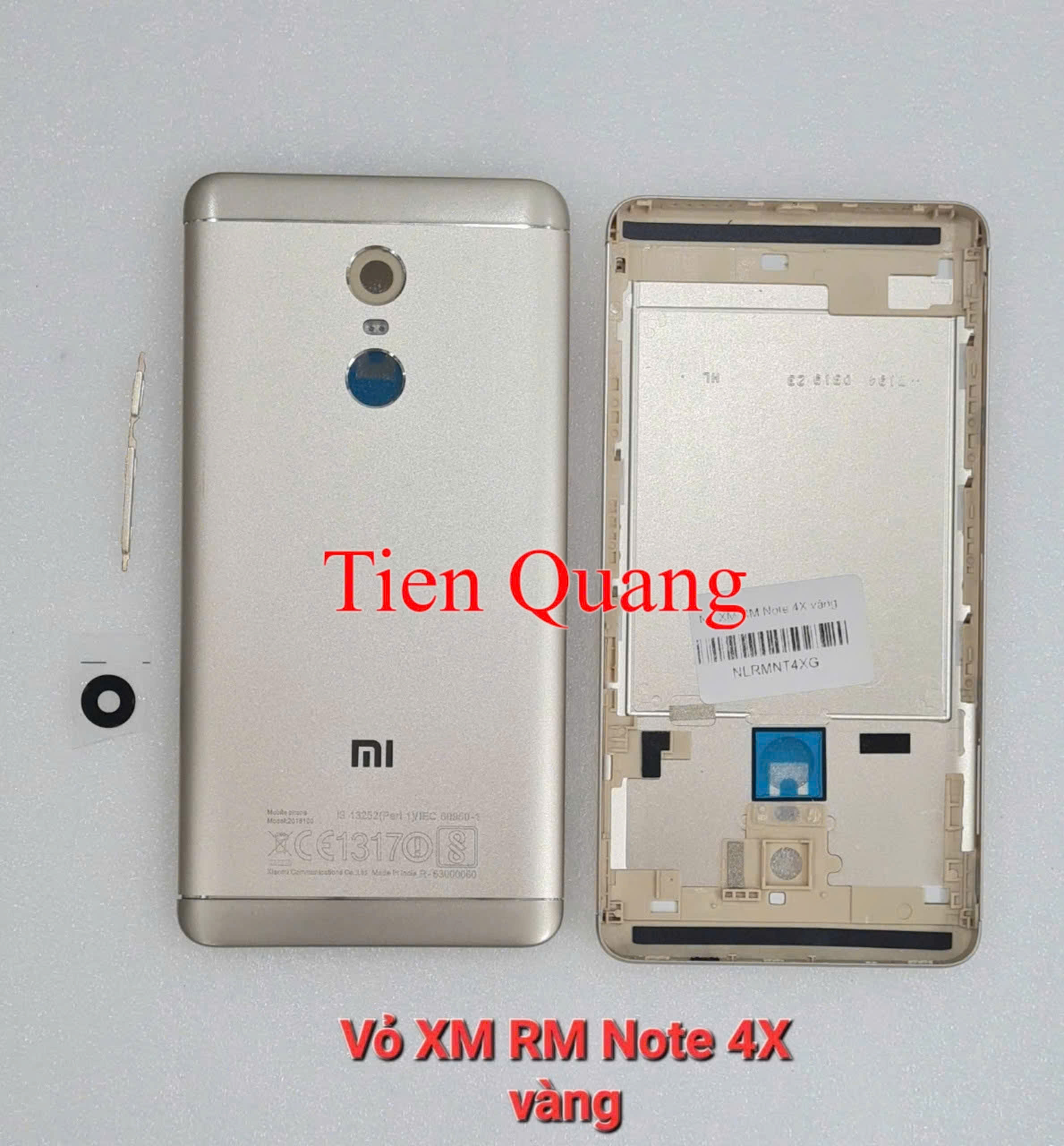 Bộ vỏ Xiaomi Redmi Note 4X (Gồm lưng liền viền, khung xương, kính cam, nút bấm)