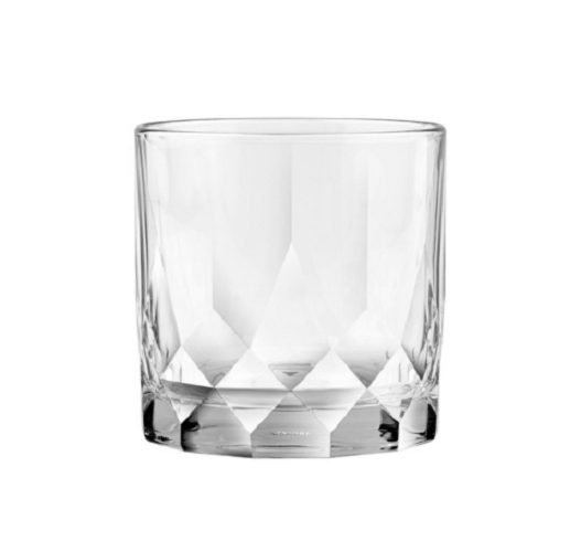 Bộ 6 cốc thuỷ tinh kim cương Ocean Connexion Double Rock 350ml, cốc thuỷ tinh uống nước sang chảnh