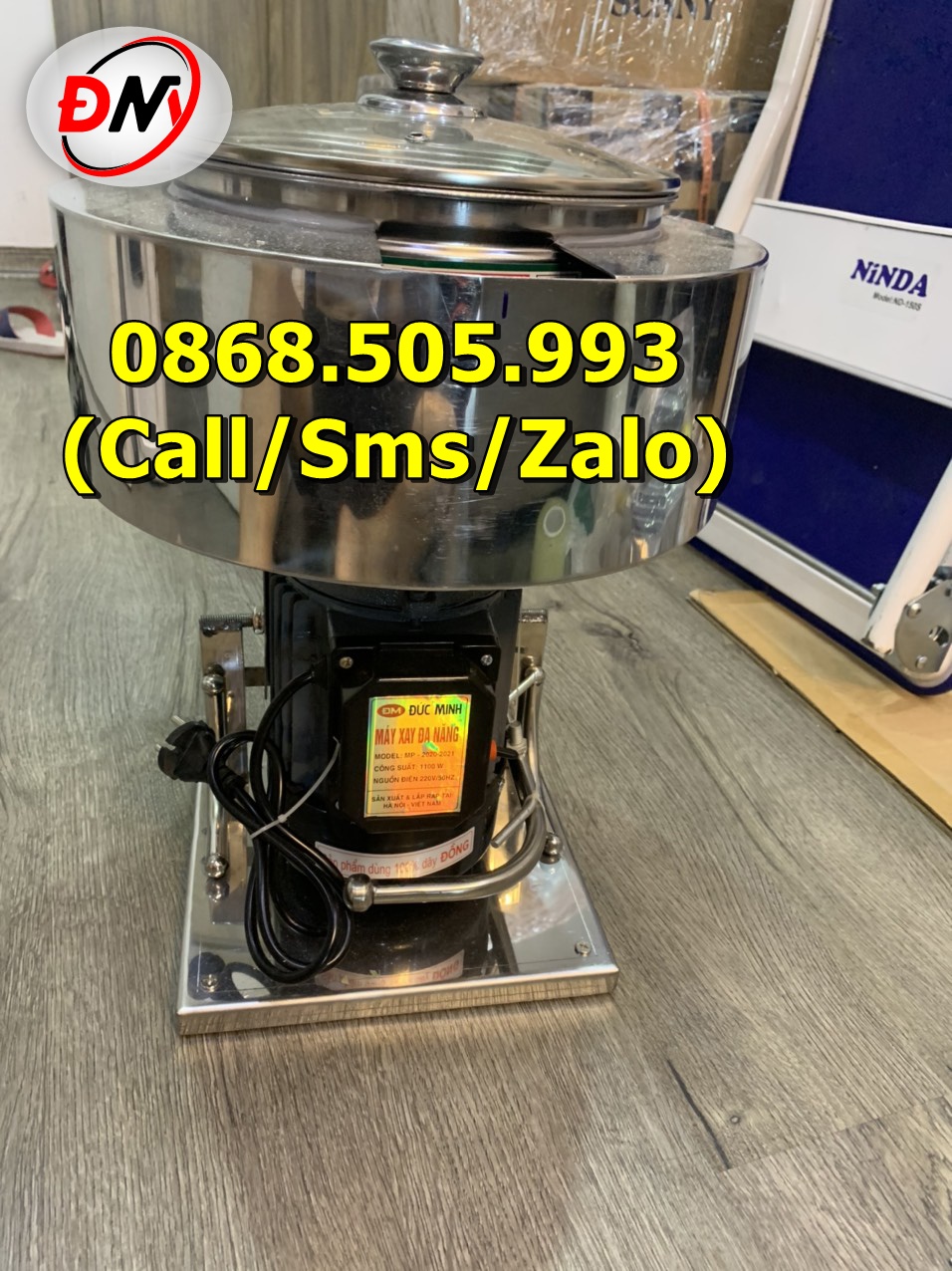 Máy xay nhuyễn thịt cá làm giò chả có bao đá làm mát loại 1.5-2kg/mẻ