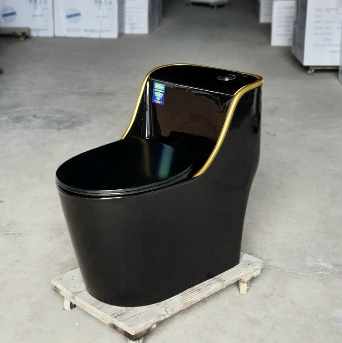 Bồn cầu liền khối, bồn cầu 1 khối, xả xoáy siêu mạnh bc018 - màu trắng, đen - thân bồn cầu lớn, bệ ngồi rộng - nắp đóng êm - men phủ nano cao cấp bảo hành 20 năm