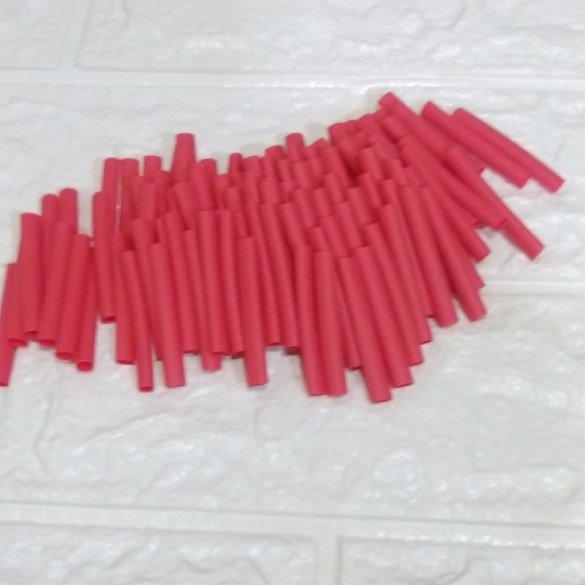 [HCM]100 ống gen co nhiệt màu đỏ phi 5 cắt sẵn 4cm.