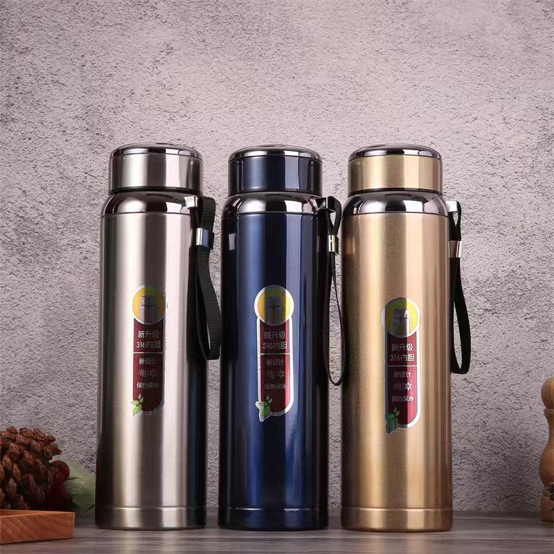 BÌNH GIỮ NHIỆT 1000ML INOX 304 NẮP KIM CƯƠNG