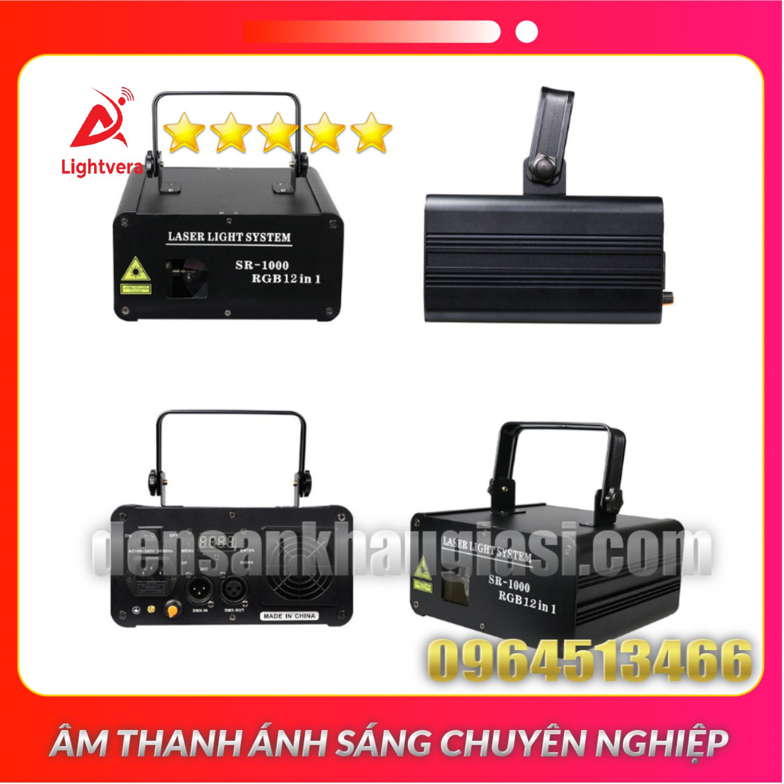 Đèn Bay Phòng Laser 3D 12in1