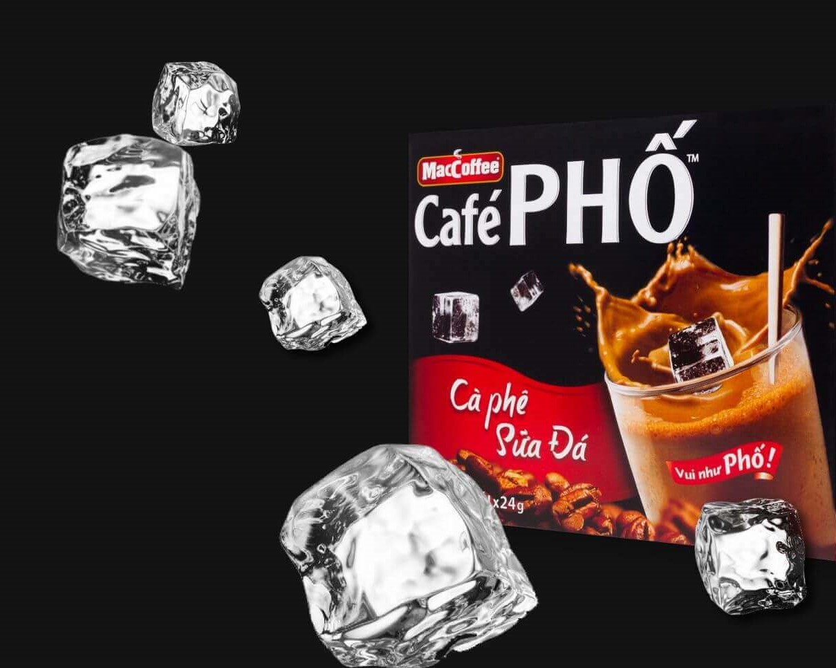 Cà Phê Phố Cà Phê Sữa đá 720g (30 gói x 24g)