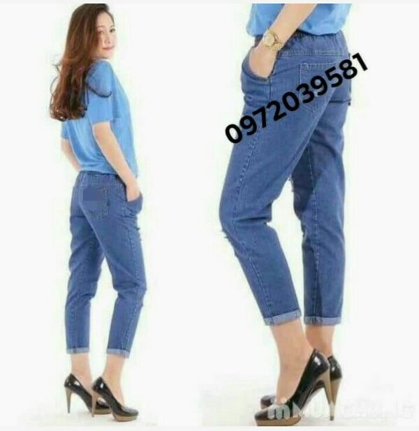 Quần bò giấy nữ chất co giãn từ 43-75kg - 3S4