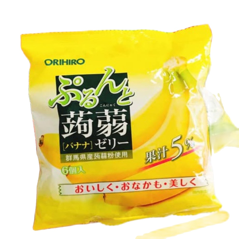 Thạch trái cây Orihiro vị chuối - gói 120g