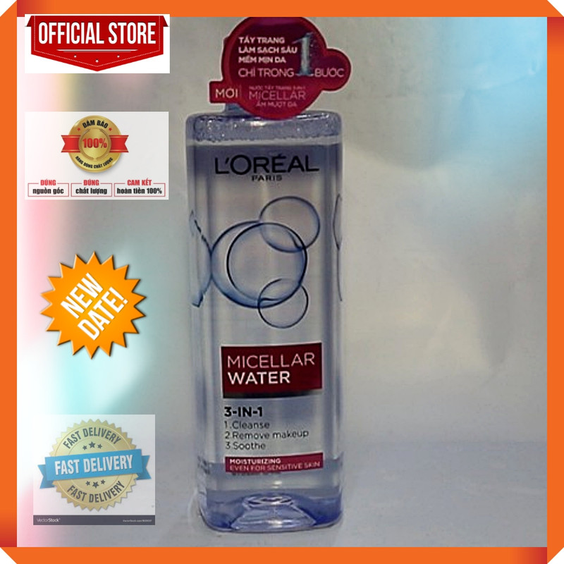 Nước tẩy trang cho mọi loại da LOreal Paris 3-in-1 Micellar Water 400ml