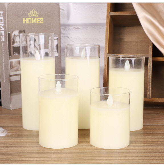 Nến cốc thủy tinh-đèn cầy thủy tinh chạy pin