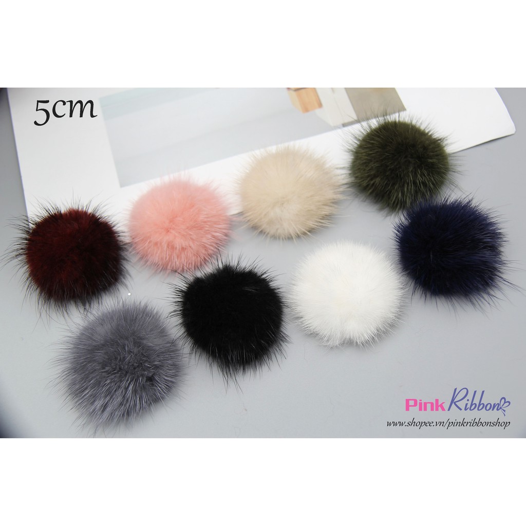 Lông thỏ bán cầu cỡ lớn 5cm