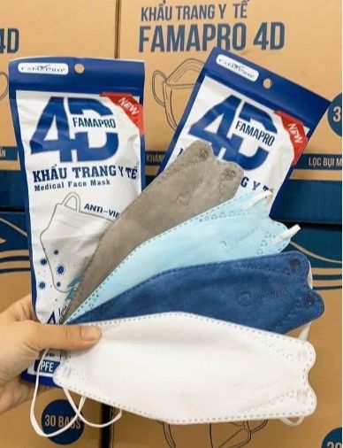 (Gói 10 Cái) Khẩu Trang 4D Famapro KF94