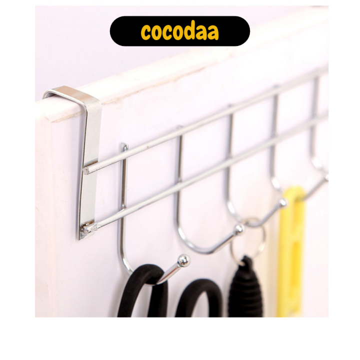 Mcos treo tường 5 móc - Móc treo quần áo sau cánh cửa - Thanh treo đồ cài sau cửa tiện lợi, tiết kiệm không gian